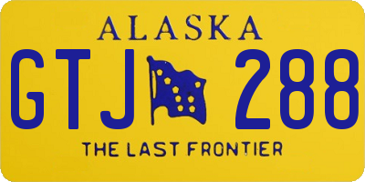 AK license plate GTJ288