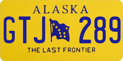 AK license plate GTJ289