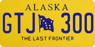 AK license plate GTJ300