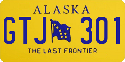 AK license plate GTJ301