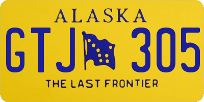 AK license plate GTJ305