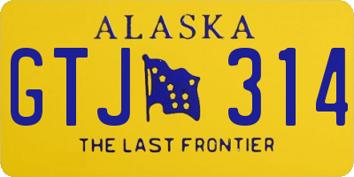 AK license plate GTJ314
