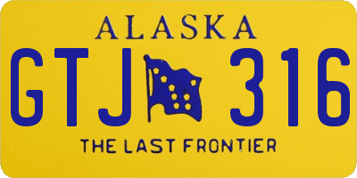 AK license plate GTJ316