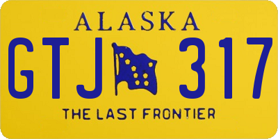 AK license plate GTJ317