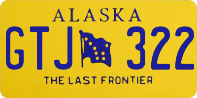 AK license plate GTJ322