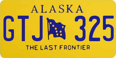 AK license plate GTJ325