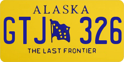 AK license plate GTJ326