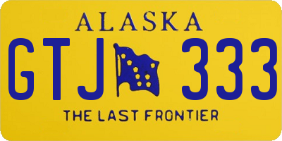 AK license plate GTJ333