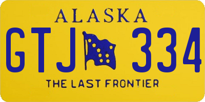 AK license plate GTJ334