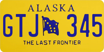 AK license plate GTJ345