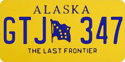 AK license plate GTJ347