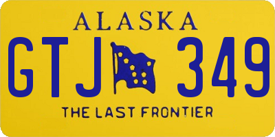 AK license plate GTJ349