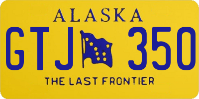 AK license plate GTJ350