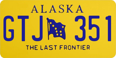 AK license plate GTJ351