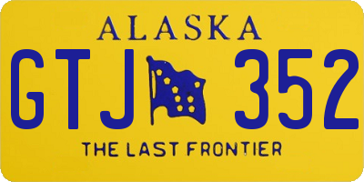 AK license plate GTJ352