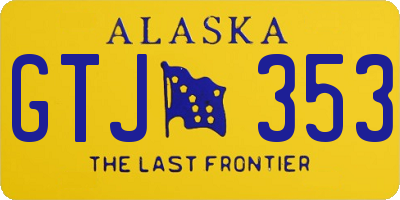 AK license plate GTJ353