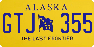 AK license plate GTJ355