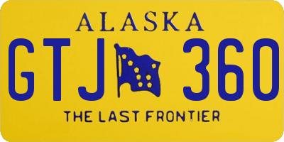 AK license plate GTJ360