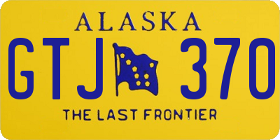 AK license plate GTJ370