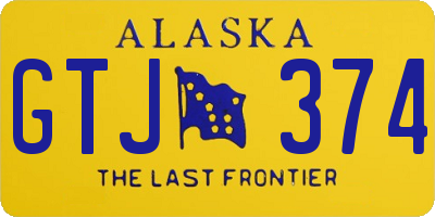 AK license plate GTJ374