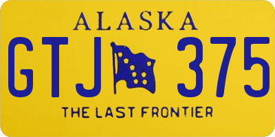 AK license plate GTJ375