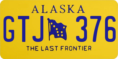 AK license plate GTJ376