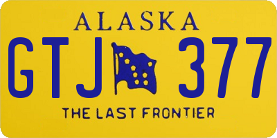 AK license plate GTJ377