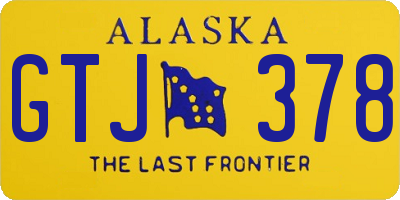 AK license plate GTJ378