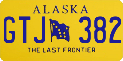 AK license plate GTJ382