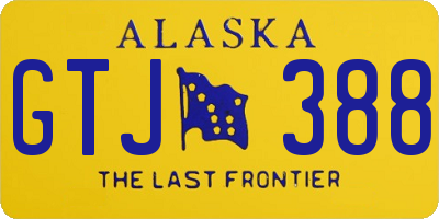 AK license plate GTJ388