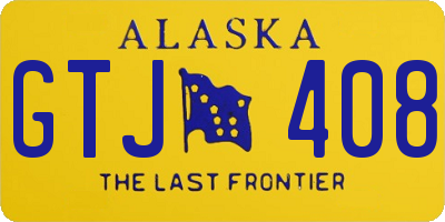 AK license plate GTJ408