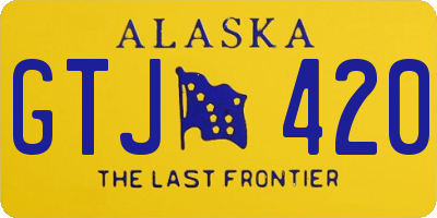 AK license plate GTJ420