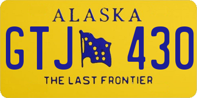 AK license plate GTJ430