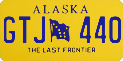 AK license plate GTJ440