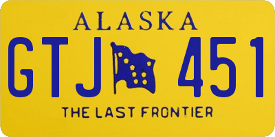 AK license plate GTJ451