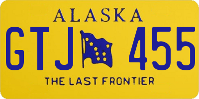 AK license plate GTJ455