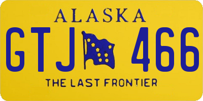 AK license plate GTJ466