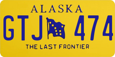 AK license plate GTJ474