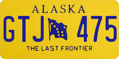 AK license plate GTJ475