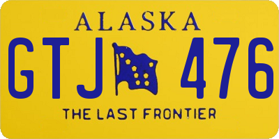 AK license plate GTJ476