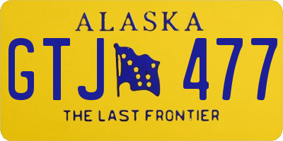 AK license plate GTJ477