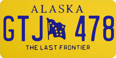 AK license plate GTJ478