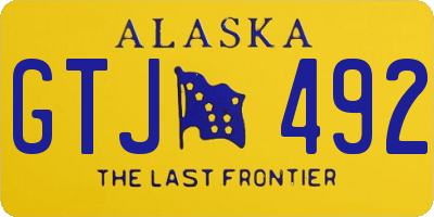 AK license plate GTJ492