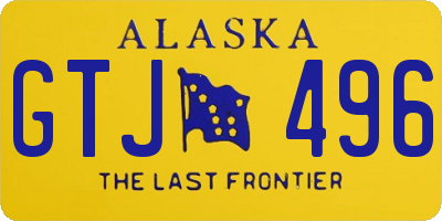 AK license plate GTJ496