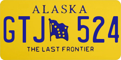 AK license plate GTJ524