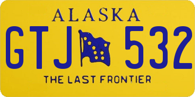 AK license plate GTJ532