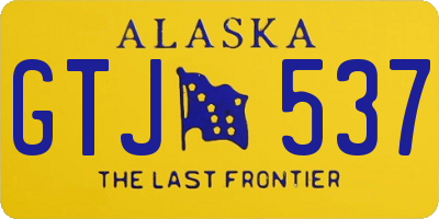 AK license plate GTJ537