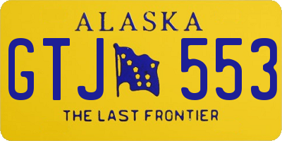 AK license plate GTJ553