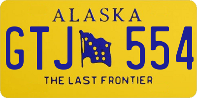 AK license plate GTJ554