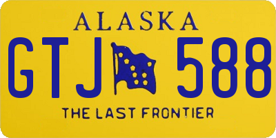 AK license plate GTJ588